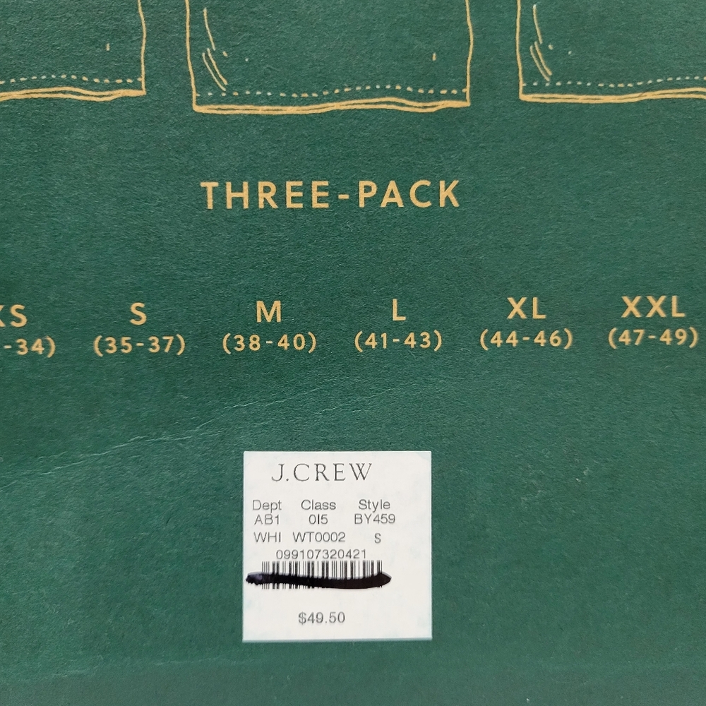 New J Crew Crewneck undershirts three-pack BY459 White T-shirts - Picture 8 of 9